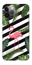 CASEGADGET CASE OVERPRINT FLAMINGO IN LEAVES IPHONE 12 / 12 PRO 6,1