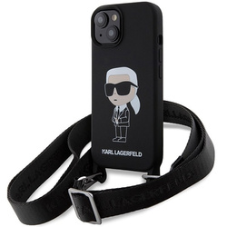 Etui Karl Lagerfeld Crossbody Silicone Ikonik do iPhone 15 - czarne