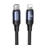 USAMS KABEL U71 USB-C NA LIGHTNING 1,2M 20W PD FAST CHARGE CZARNY /BLACK SJ521USB01 (US-SJ521)