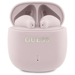 Guess słuchawki Bluetooth GUTWSJ14ESGP   TWS + stacja dokująca różowy/pink Printed Classic Logo