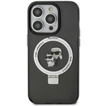 Karl Lagerfeld Ring Stand Karl&Choupette MagSafe case for iPhone 11 / Xr - black