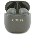 Guess słuchawki Bluetooth GUTWSJ14ESGE   TWS + stacja dokująca taupe Printed Classic Logo