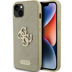 Guess GUHCP15SPSP4LGD iPhone 15 / 14 / 13 6.1" złoty/gold hardcase Perforated 4G Glitter
