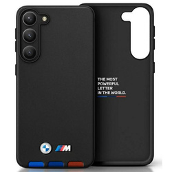 Etui BMW Leather Stamp Tricolor na Samsung Galaxy A54 - czarne