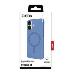 SBS Instinct Mag etui z MagSafe na iPhone 16 Niebieskie