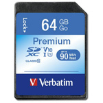 Verbatim Karta Premium U1 SDXC 64GB V10  czarny/black 44024