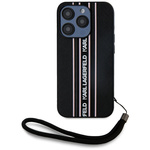 Etui Karl Lagerfeld Saffiano Athleisure  Stripes Cord do iPhone 15 Pro Max różowy