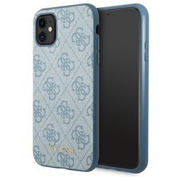 Guess GUHCN61G4GFBL iPhone 11 6,1"niebieski/blue hard case 4G Metal Gold Logo