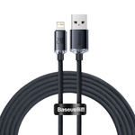 Baseus Crystal Shine Series cable USB cable for fast charging and data transfer USB Type A - Lightning 2.4A 2m black (CAJY000101)
