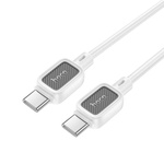 Kabel USB C do USB C Hoco 3A 60W 1 m X108 biały