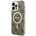 Guess GUHMP15XH4STW iPhone 15 Pro Max6.7" brązowy/brown hardcase IML 4G MagSafe