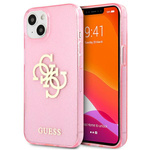 Guess GUHCP13SPCUGL4GPI iPhone 13 mini 5,4" różowy/pink hard case Glitter 4G Big Logo