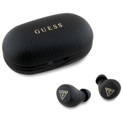 Guess słuchawki Bluetooth GUTWSPGTSPSK   TWS + stacja dokująca czarny/black Grained Classic Logo