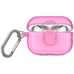 Etui UNIQ Glase Pro do AirPods Pro 2     Lock Case różowy