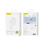 FONENG ładowarka sieciowa EU52 PD 30W 1xUSB-C + 1xUSB QC3.0 Biały
