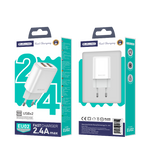 JELLICO wall charger EU02 2.4A 12W 2xUSB White