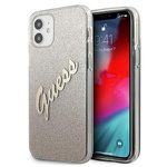 Guess GUHCP12SPCUGLSGO iPhone 12 mini5,4" złoty/gold hardcase Glitter Gradient Script