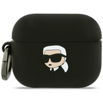 Etui Karl Lagerfeld Silicone Karl Head   3D do AirPods Pro 3 czarny