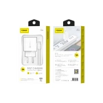 FONENG ładowarka sieciowa EU46 18W 1xUSB QC3.0 + kabel Micro USB Biały