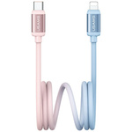 Kabel USAMS Bicolor Series SJ757 PD 30W  USB-C/Lightning 1.2m niebiesko różowy