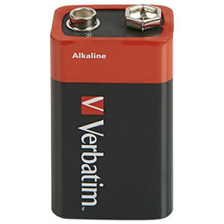 Verbatim Bateria alkaliczna 9V 6LR61     1szt czarny/black 49924