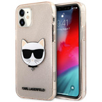 KARL LAGERFELD KLHCP12SCHTUGLGO IPHONE 12 MINI 5,4" ZŁOTY/GOLD HARDCASE GLITTER CHOUPETTE
