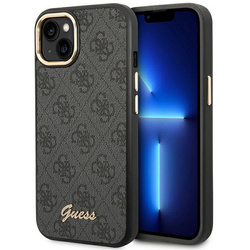 Guess GUHCP14MHG4SHK iPhone 14 Plus/ 15 Plus 6.7" czarny/black hard case 4G Vintage Gold Logo