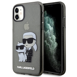 Karl Lagerfeld KLHCN61HNKCTGK iPhone 11 / Xr 6.1" black/black hardcase Gliter Karl&amp;Choupette