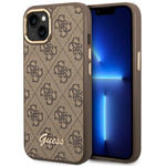 Guess GUHCP14MHG4SHW iPhone 14 Plus/ 15 Plus 6.7" brązowy/brown hard case 4G Vintage Gold Logo