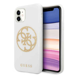 Guess GUHCN61TPUWHGLG iPhone 11 6,1" /Xr biały/white hard case Glitter 4G Circle Logo