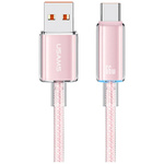 Kabel USAMS Cloud Series US-SJ658 6A     USB-A do USB-C 1,2m różowy