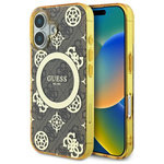 Guess GUHMP16SH4PYEEW iPhone 166.1" brązowy/brown hardcase IML Peony On 4G Background MagSafe