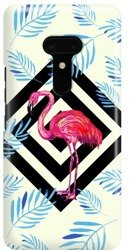 FUNNY CASE OVERPRINT FLAMINGO LEAVES HTC U12 PLUS
