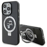 Karl Lagerfeld KLHMP15LHMRSKCK iPhone 15 Pro 6.1" black/black hardcase Ring Stand Karl&amp;Choupette MagSafe