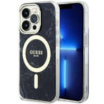 Guess GUHMP14LPCUMAK iPhone 14 Pro 6.1"czarny/black hardcase Marble MagSafe