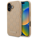Karl Lagerfeld KLHMP16SPKHPORPE iPhone 16 6.1" beżowy/beige hardcase Hot Stamp Magsafe