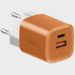 Ładowarka sieciowa Energea Ampcharge     GaN35 USB-C/USB-A PD/PPS/QC3.0 35W pomarańczowy