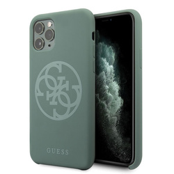 Guess GUHCN65LS4GKA iPhone 11 Pro Maxkhaki hard case Silicone 4G Tone On Tone