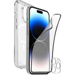Puro Case + Screen Protector + Camera Lens Protector for iPhone 15 PRO MAX - Transparent