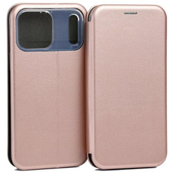 Etui Beline Book Magnetic do iPhone 17   Pro Max różowo-złoty