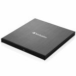 Verbatim Zewnętrzna nagrywarka SlimlineBlu-ray Ultra HD 4K + kabel USB-C/USB-A czarny/black 43888