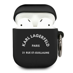 Karl Lagerfeld KLACA2SILRSGBK AirPods cover czarny/black Silicone RSG