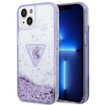 Guess GUHCP14SLFCTPU iPhone 14 / 15 / 136.1" fioletowy/purple hardcase Liquid Glitter Palm Collection