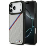 Etui BMW M Tricolor Metal Logo MagSafe   do iPhone 17 Pro Max szary