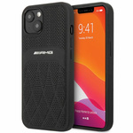 AMG AMHCP13MOSDBK IPHONE 13/14/15 6.1 "BLACK / BLACK HARDCASE LEATHER CURVED LINES