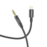 Kabel AUX Jack 3,5 mm do Lightning Hoco 1 m UPA19 czarny