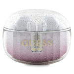 Guess słuchawki Bluetooth GUTWSHDGKEEPTWS + stacja dokująca różow/pink Glitter Gradient
