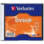 Verbatim Płyta DVD-R 4.7GB 16x AZO       srebrny/matt silver 1szt 43547