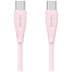 Kabel USAMS Green Series SJ716 60W USB-C do USB-C 1m różowy