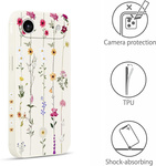 Etui Pnakqil iPhone 17 Air, subtelne polne kwiaty, modne floral style pudełko